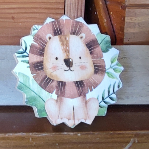 Patère animaux détail lion