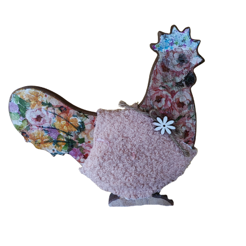 Poule fleurie sans fond